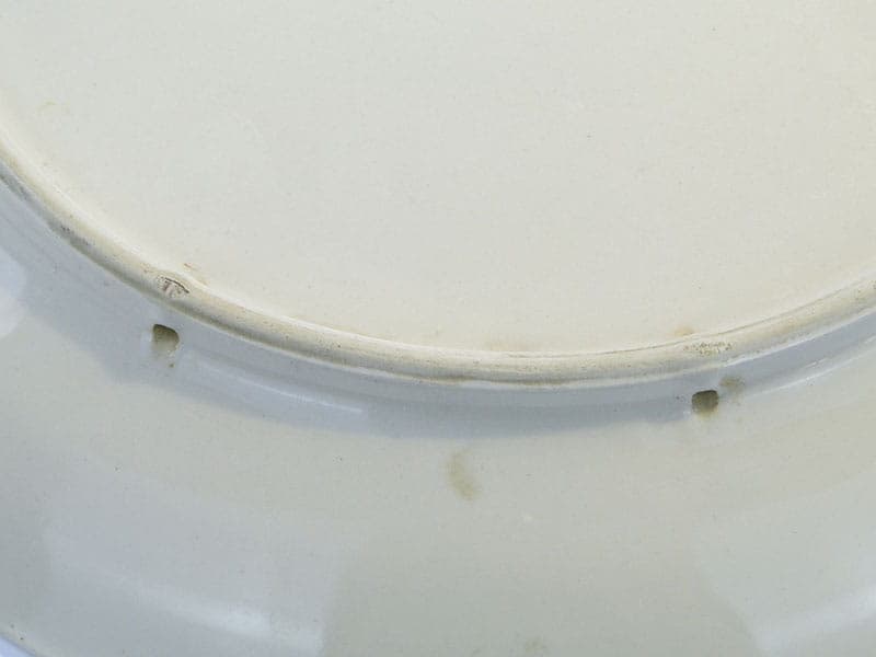 Decorative plate, black green purple, porcelainite, Pruszków, 1960s. - 394433