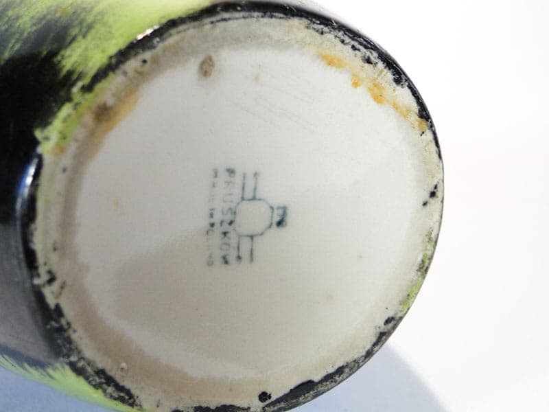 Vase, black painted porcelain, by Z. Przybyszewska, Pruszków, Poland, 1960s - 394450