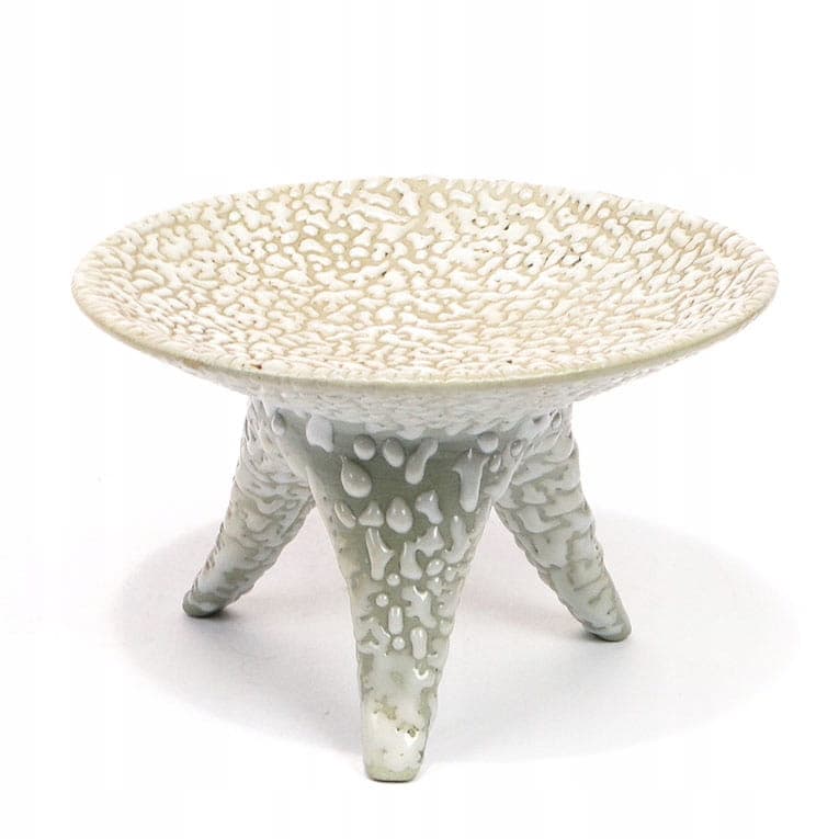 Bowl New Look, white beige grey porcelainite, by W. Gołajewska, Zakłady Porcelitu Stołowego Pruszków, Poland, 1960s. - 394461