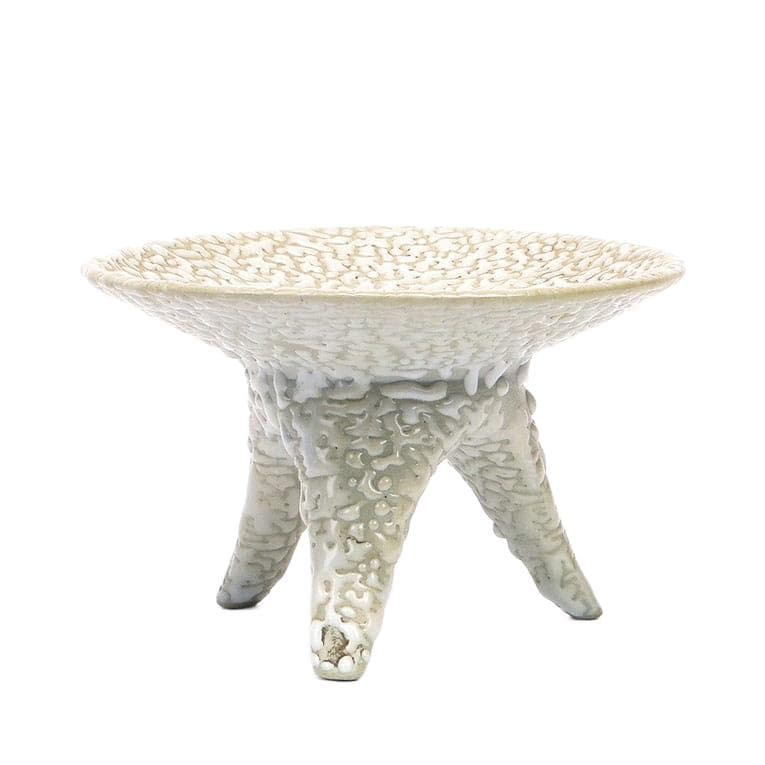 Bowl New Look, white beige grey porcelainite, by W. Gołajewska, Zakłady Porcelitu Stołowego Pruszków, Poland, 1960s.