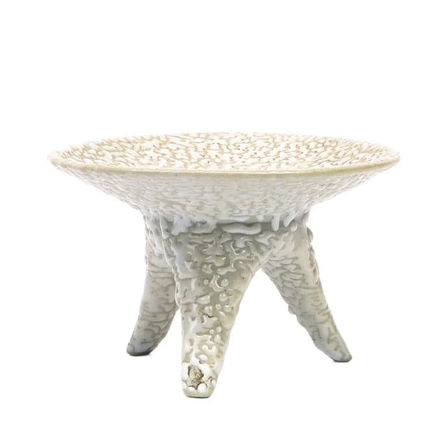 Bowl New Look, white beige grey porcelainite, by W. Gołajewska, Zakłady Porcelitu Stołowego Pruszków, Poland, 1960s. - DIMENSION
