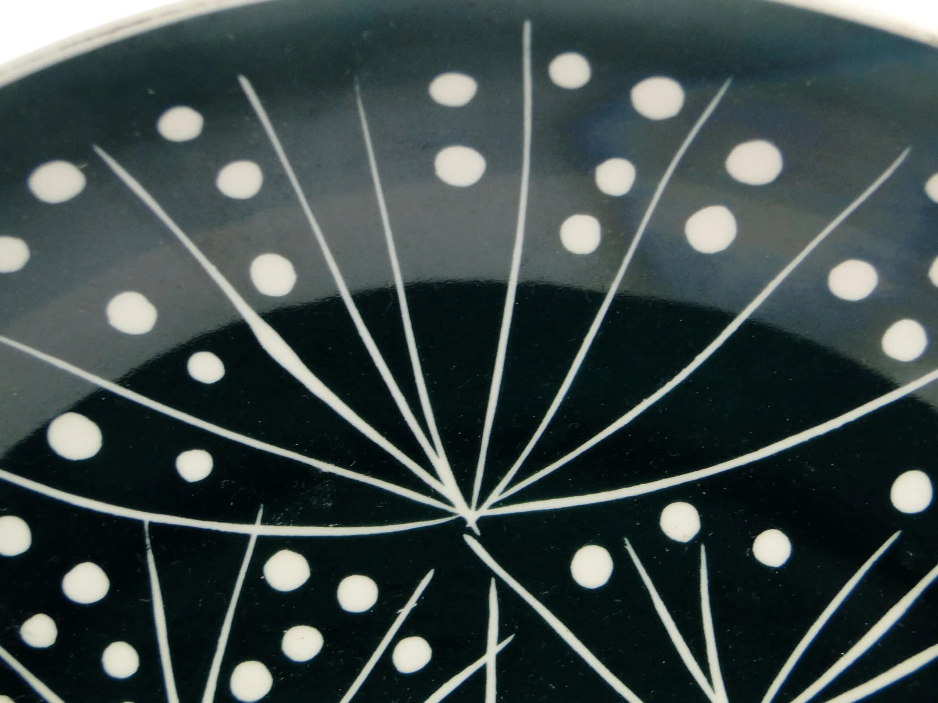 Platter Karolina, black, porcelain, Poland, 1950s - 394489