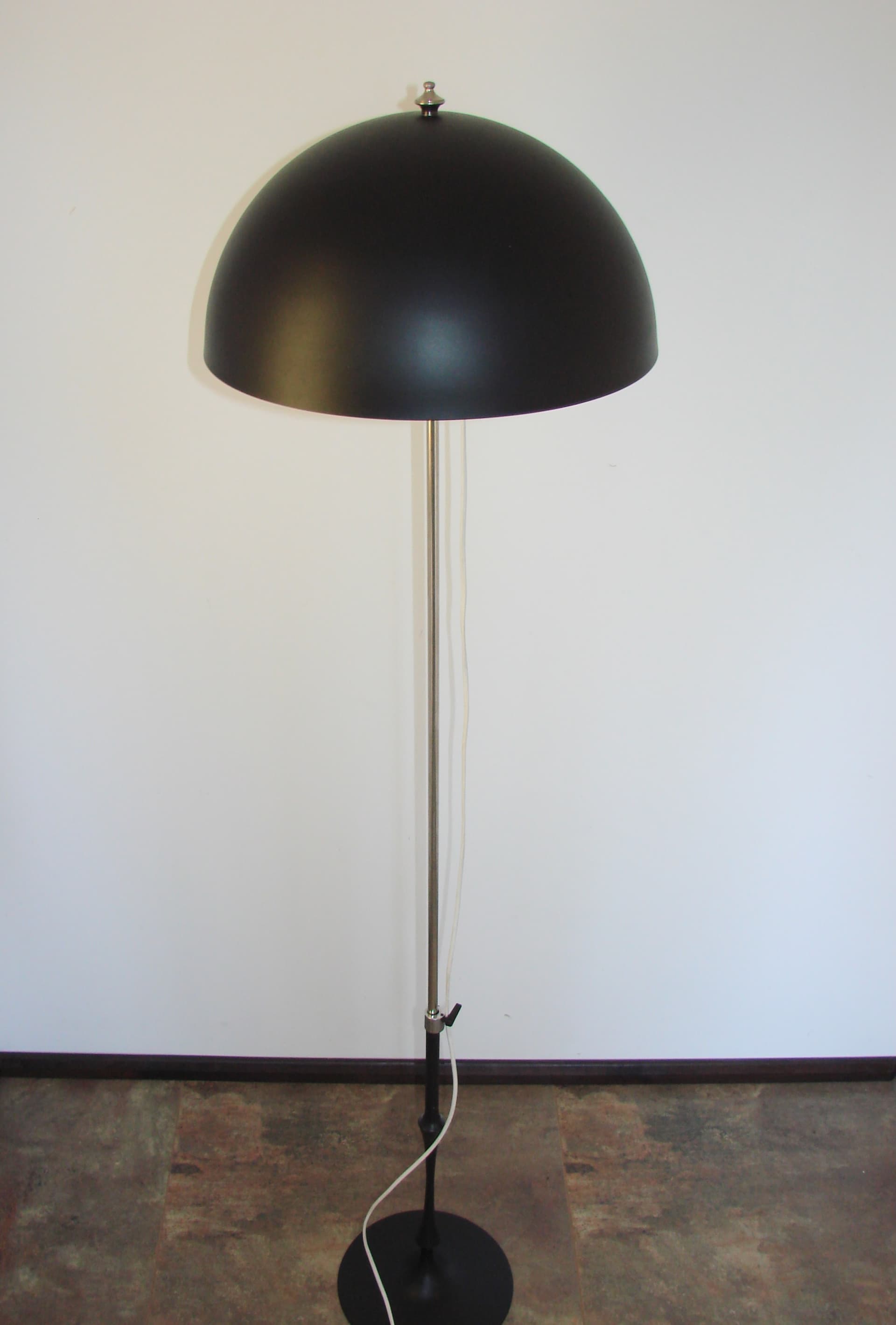 Lampa podłogowa T25, metal czarny, aluminium srebrny, Vitra, lata 70. - 394561