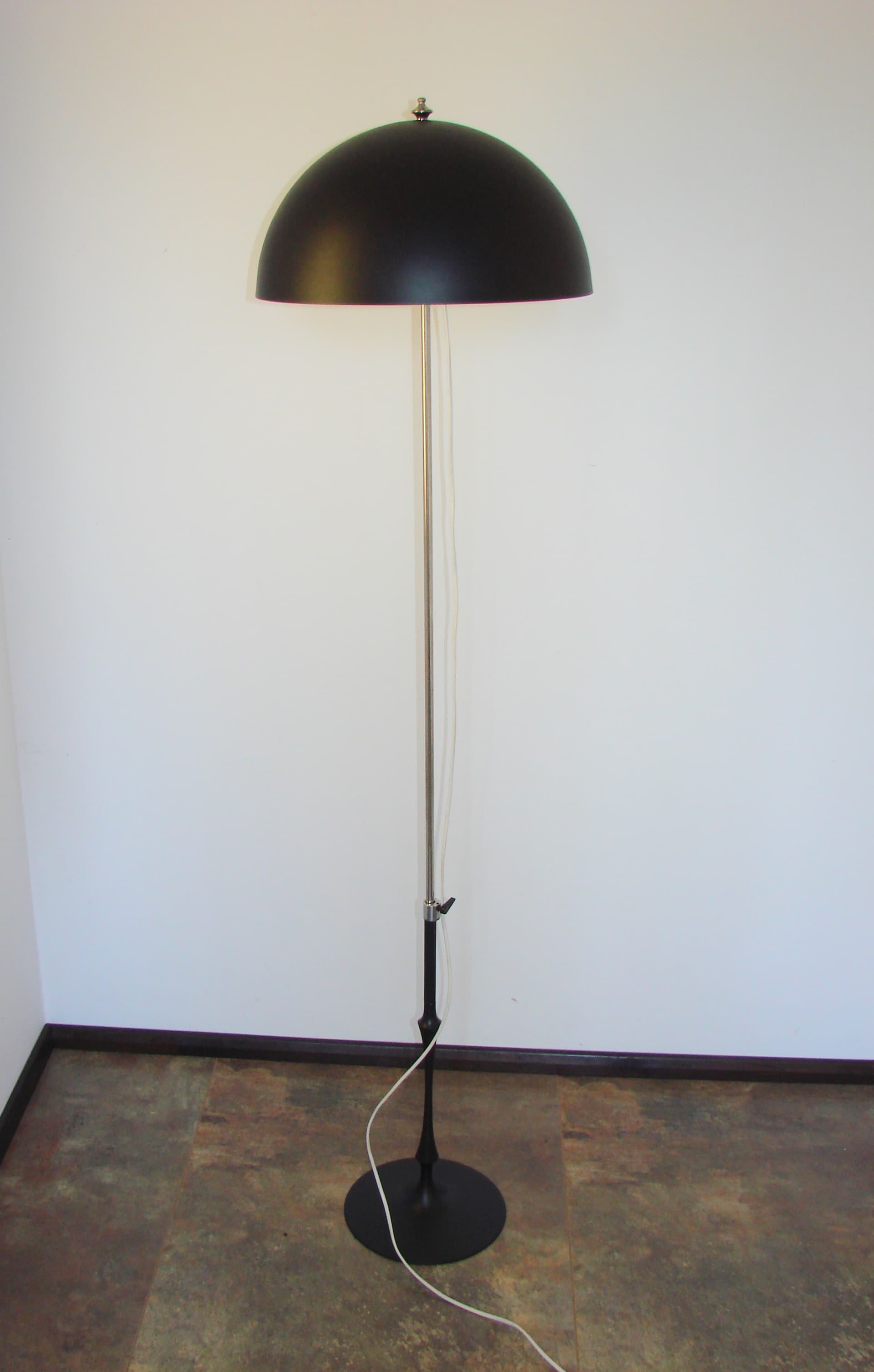 Lampa podłogowa T25, metal czarny, aluminium srebrny, Vitra, lata 70. - 394556