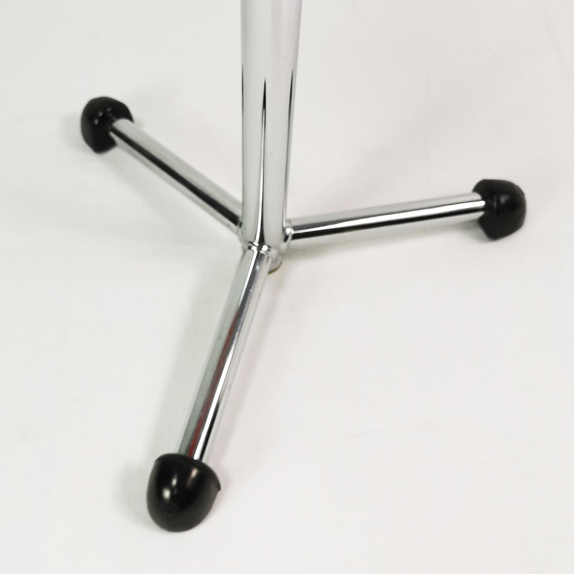 Taboret Bauhaus, skóra ekologiczna zielona, stal chromowana, Maquet, Niemcy, lata 50. - 394564