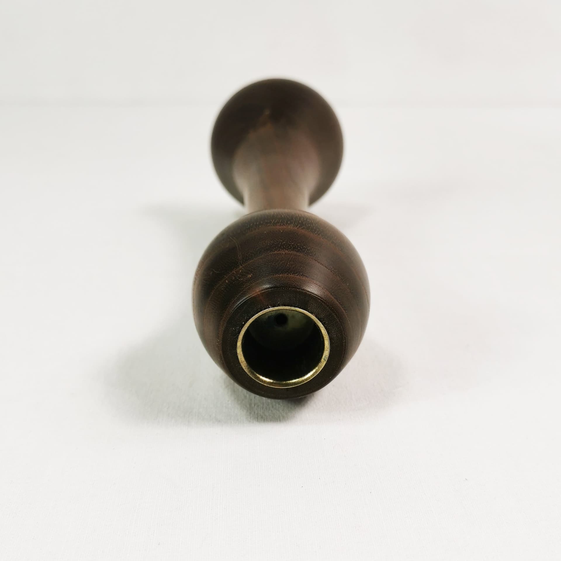 Candlestick Mid Century, brown teak, Denmark, 1960s. - 394586