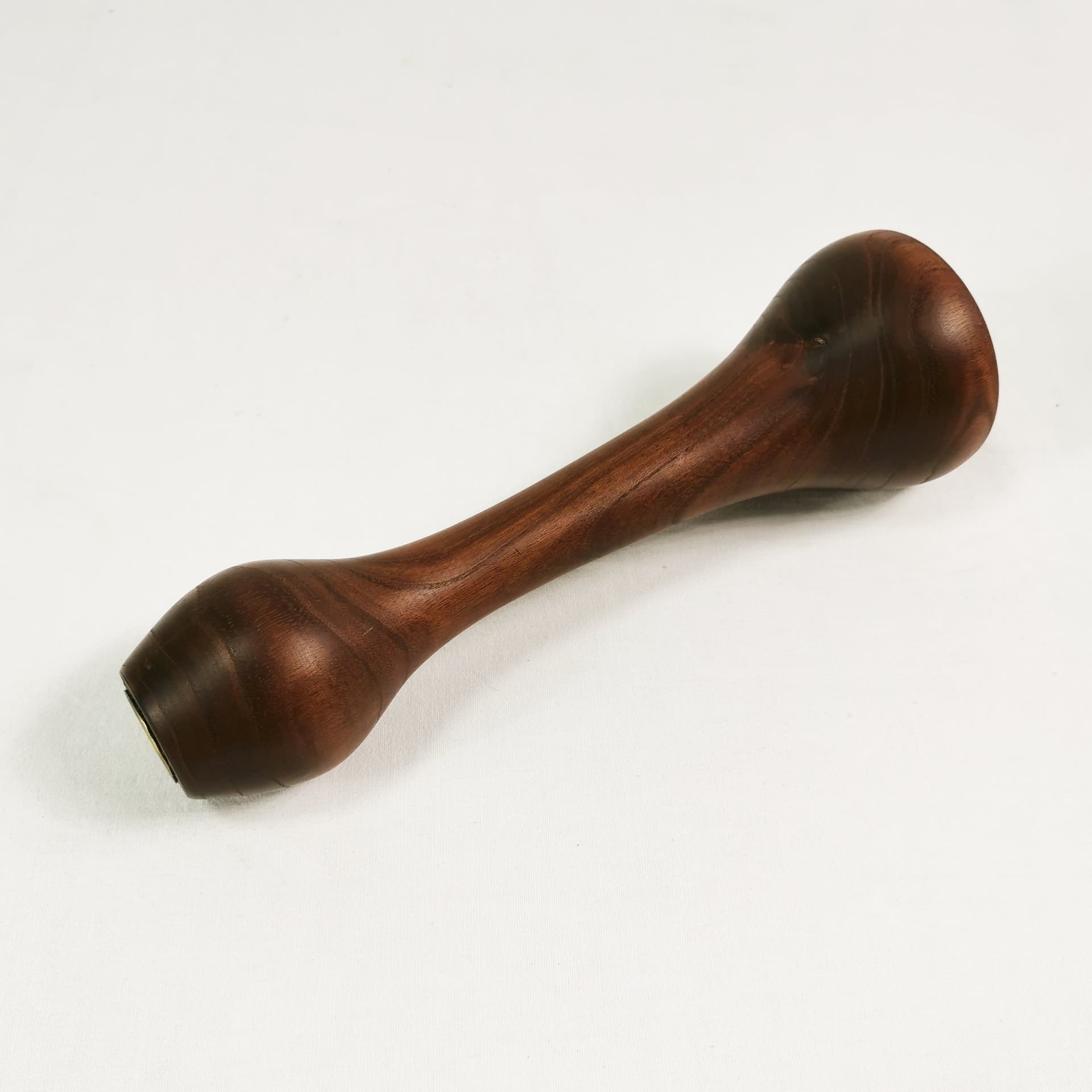 Candlestick Mid Century, brown teak, Denmark, 1960s. - 394587