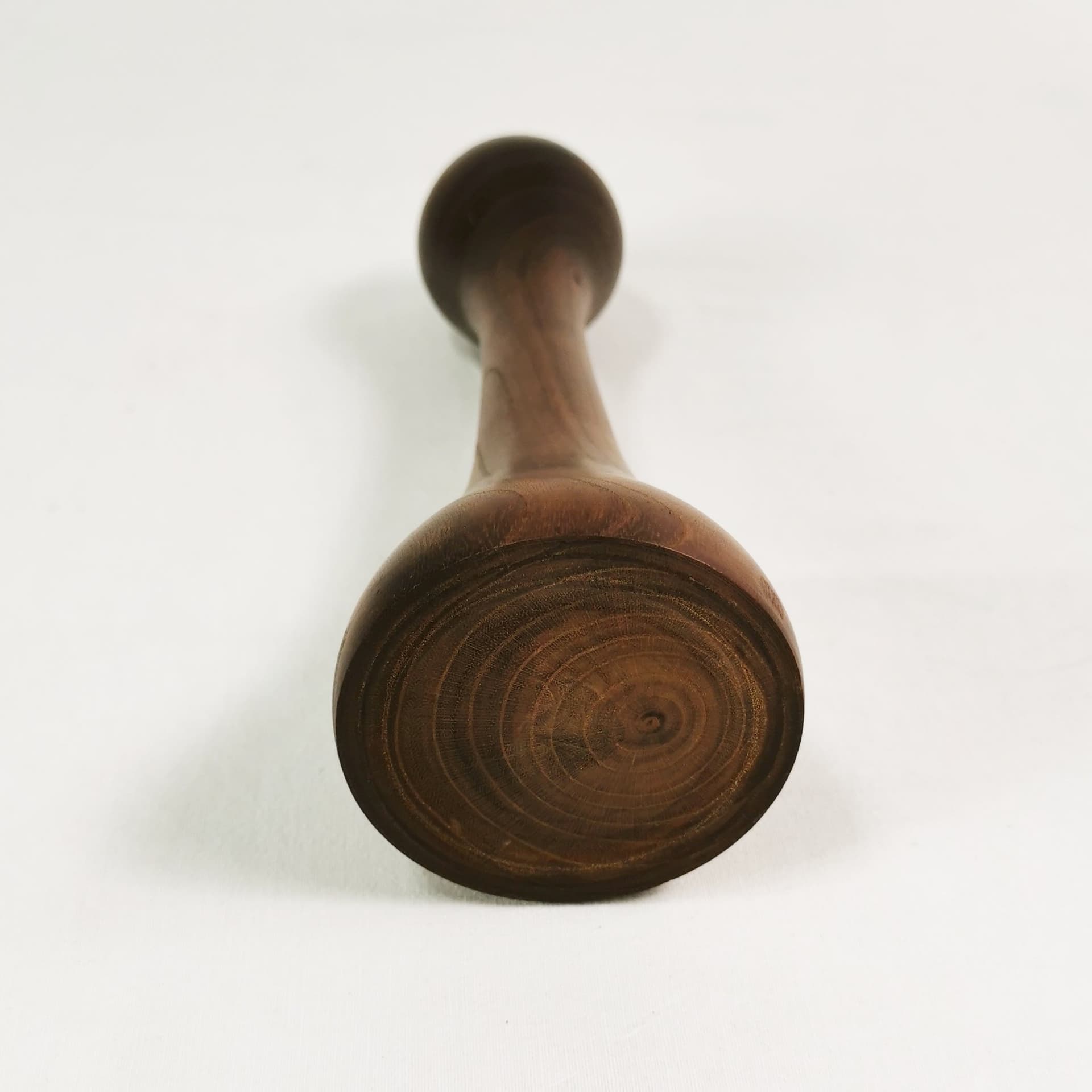 Candlestick Mid Century, brown teak, Denmark, 1960s. - 394589
