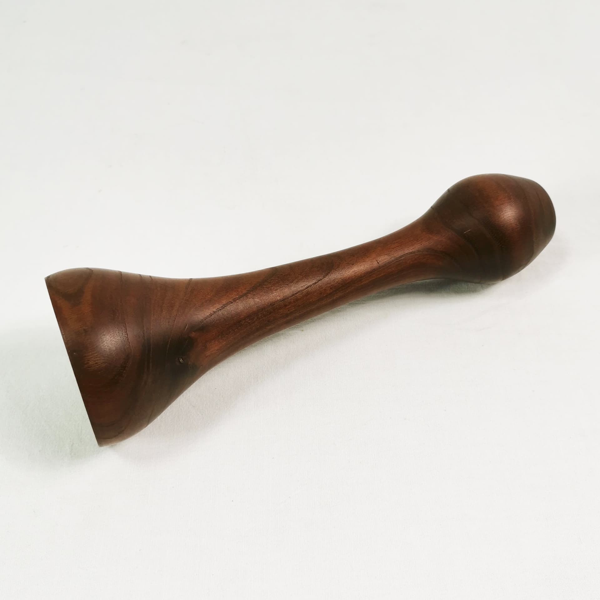 Candlestick Mid Century, brown teak, Denmark, 1960s. - 394588