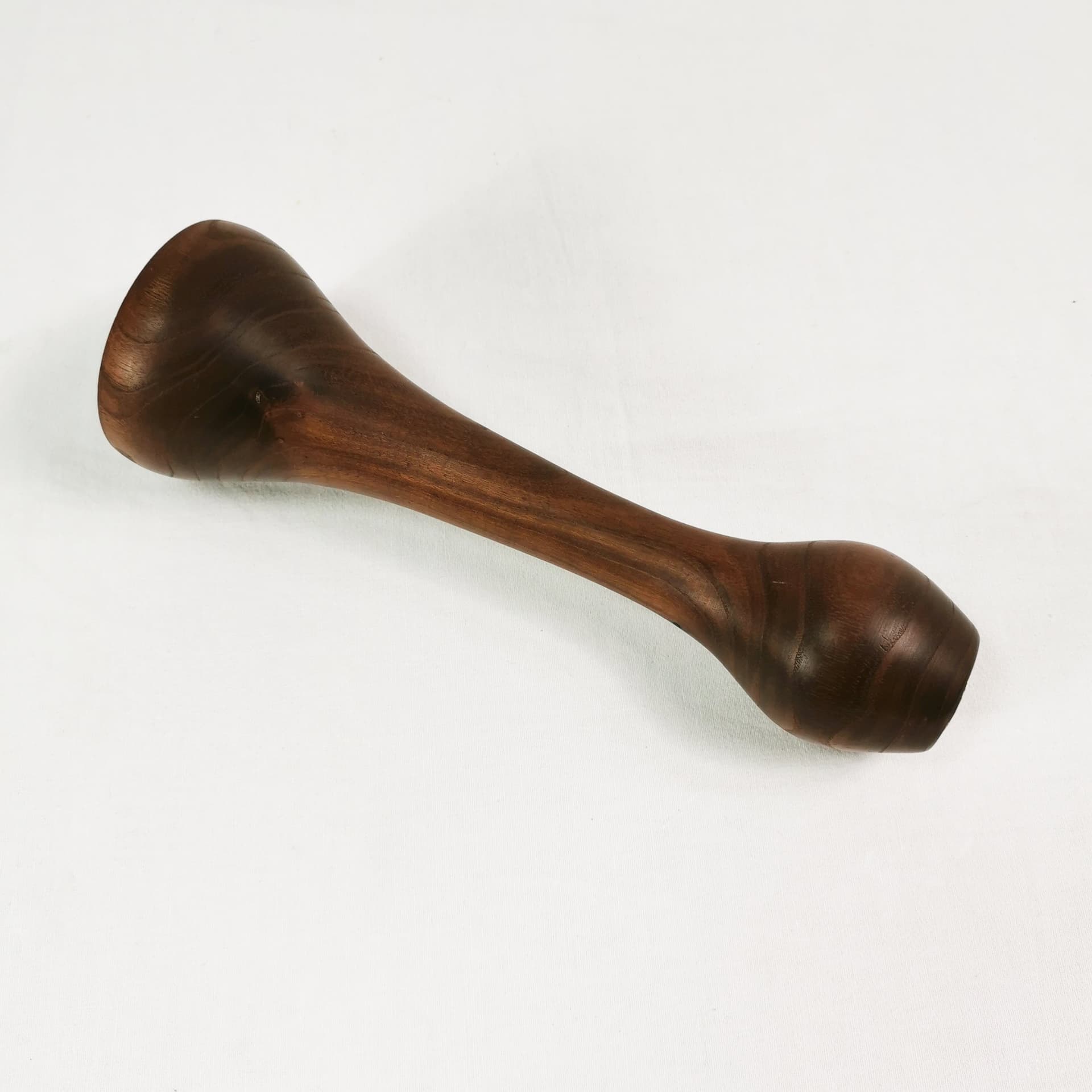 Candlestick Mid Century, brown teak, Denmark, 1960s. - 394585
