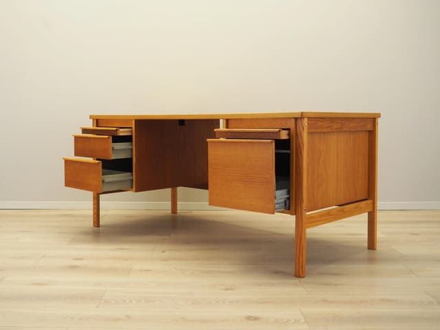 Desk, light brown ash, Norway, 1970s. - DIMENSION