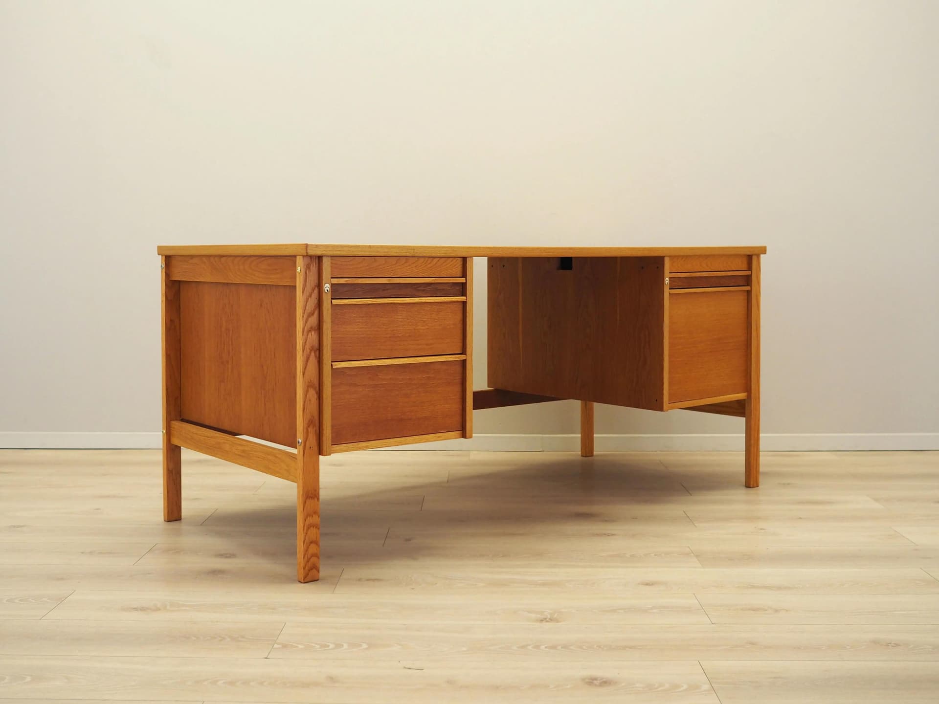 Desk, light brown ash, Norway, 1970s. - 28929