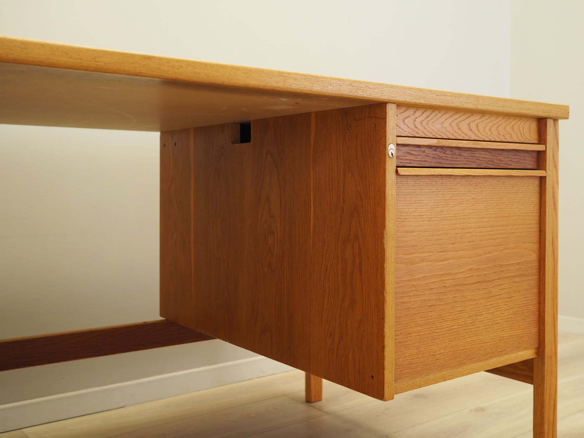 Desk, light brown ash, Norway, 1970s. - 64809