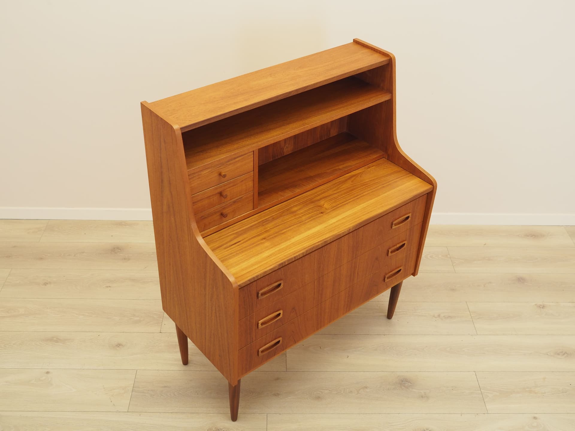 Sekretarzyk, teak brązowy, Dania, lata 60. - 394682