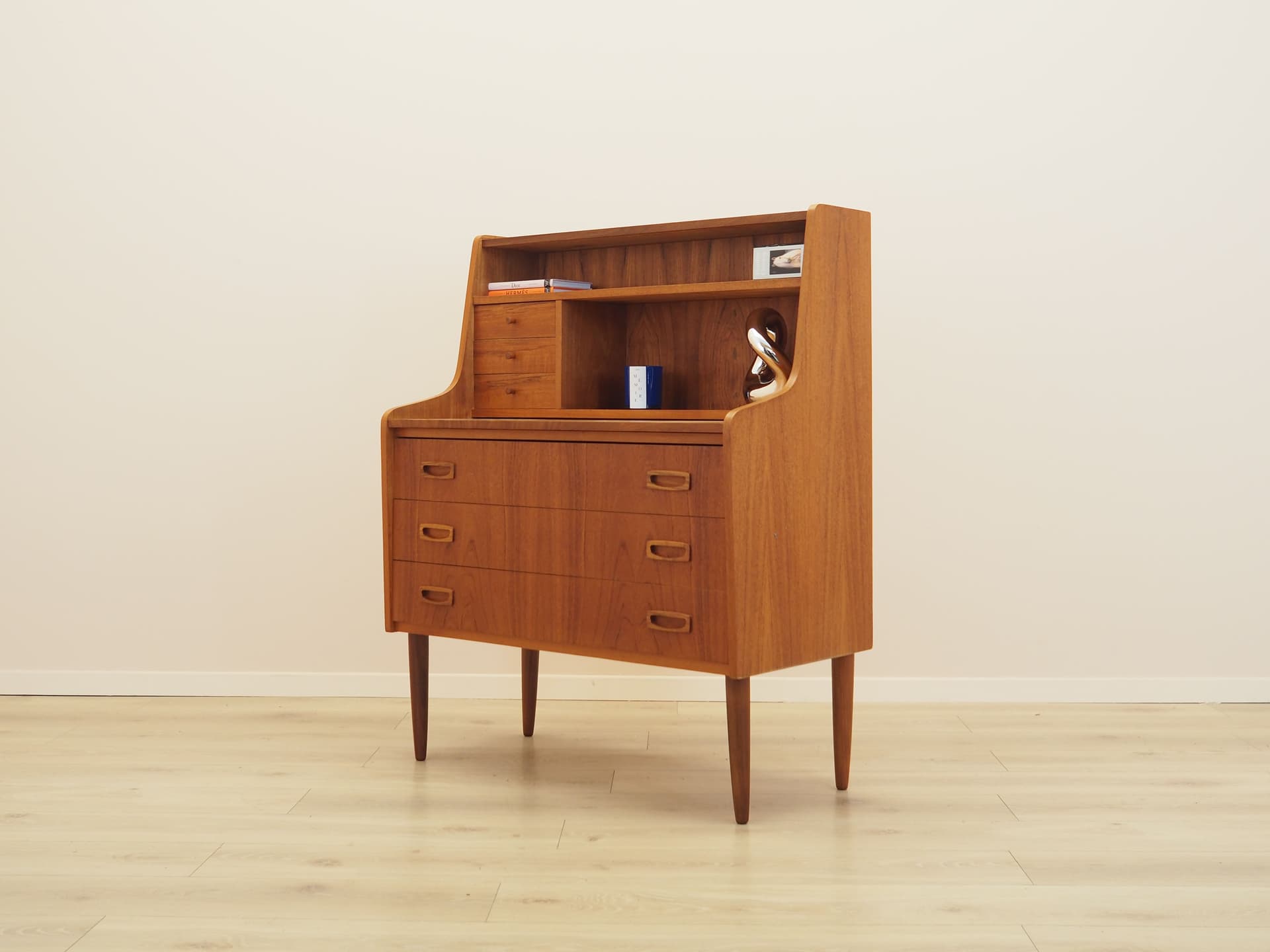 Sekretarzyk, teak brązowy, Dania, lata 60. - 394678