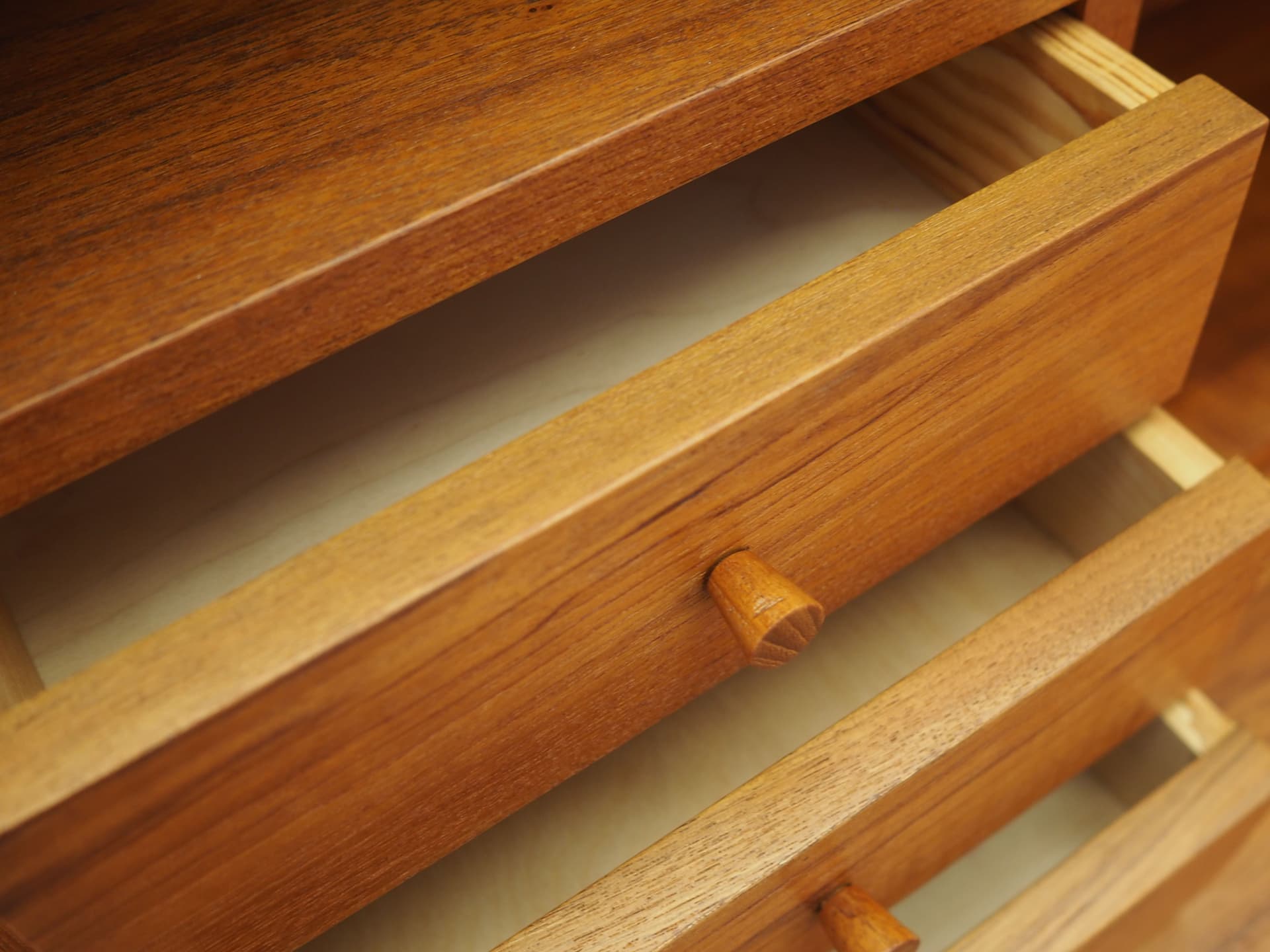 Sekretarzyk, teak brązowy, Dania, lata 60. - 394686