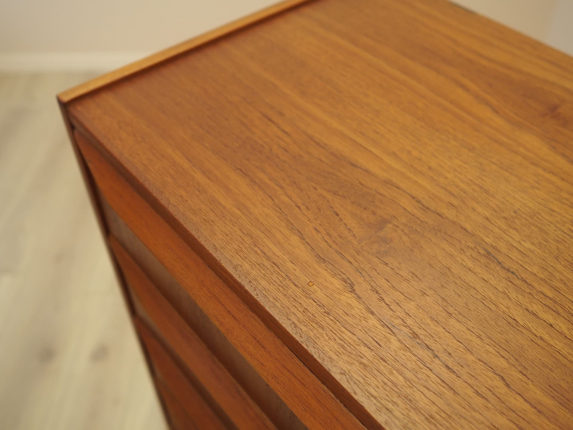 Komoda tallboy, teak brązowy, Dania, lata 60. - 394699