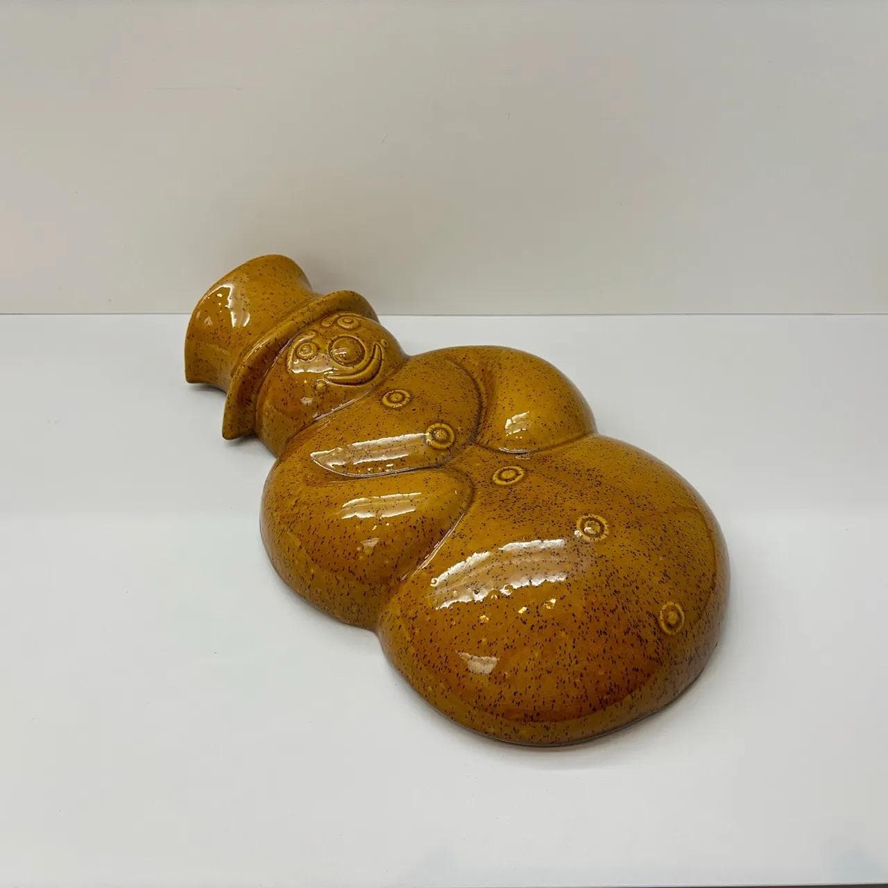 Forma do wypieków Bałwan, brązowy, kamionka, Niemcy, lata 90. - 29138