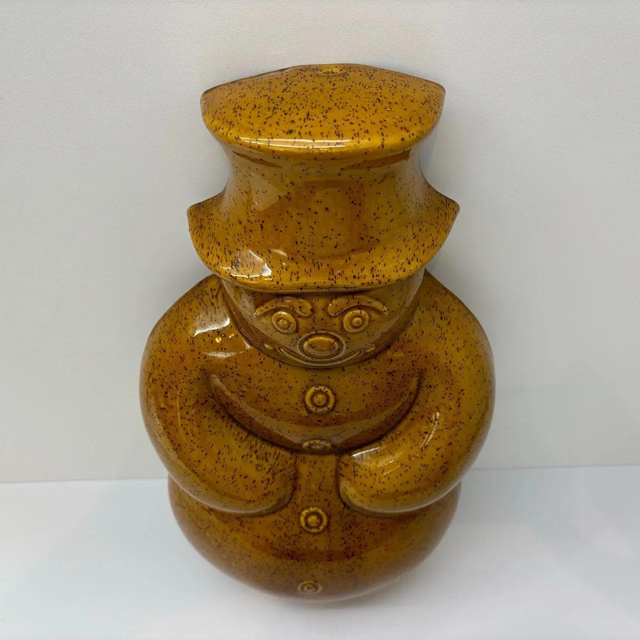 Forma do wypieków Bałwan, brązowy, kamionka, Niemcy, lata 90. - 29143