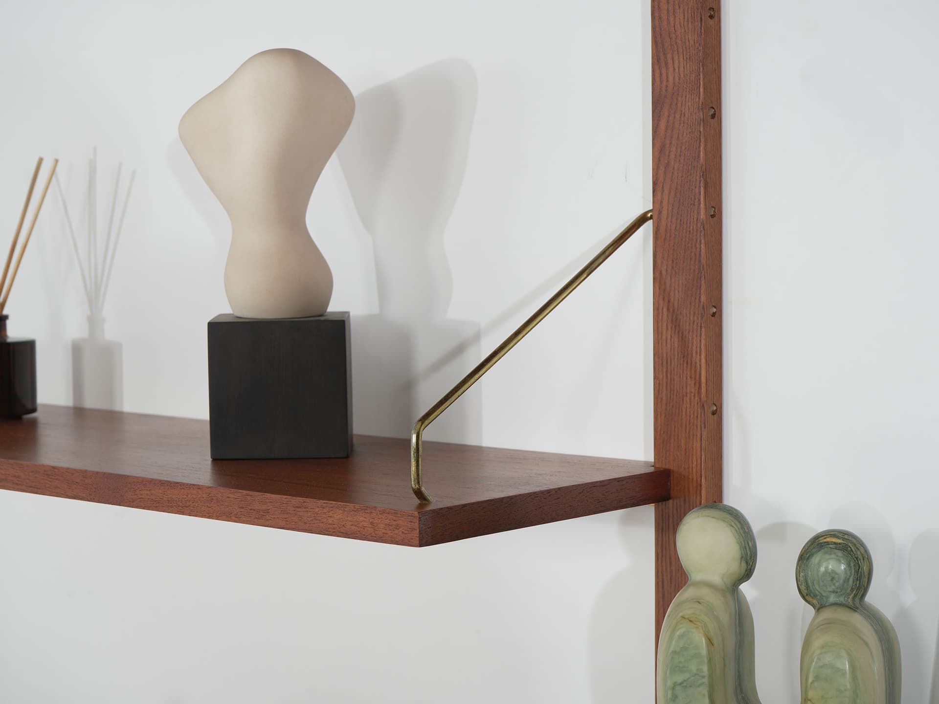 Regał modułowy Cado, teak brązowy, proj. P. Cadovius, Dania, lata 70. - 394762