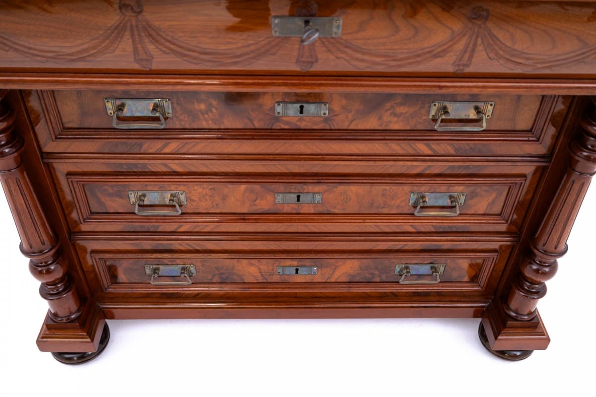 Komoda, orzech, Dania, początek XX w. - 395047