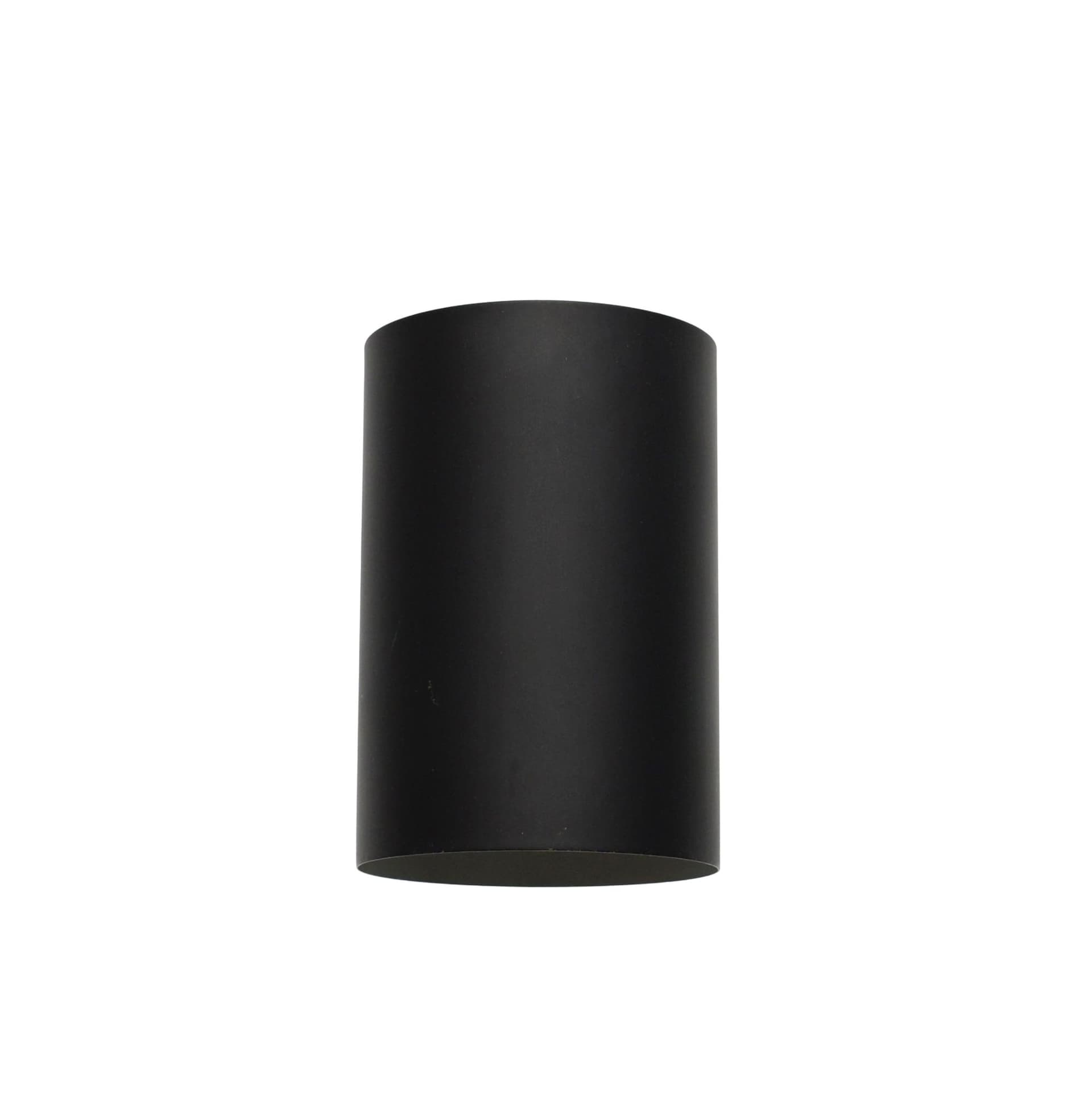 Lamp Cylinder, black metal, by E&J Meiling, Louis Poulsen, Denmark, 1970s.