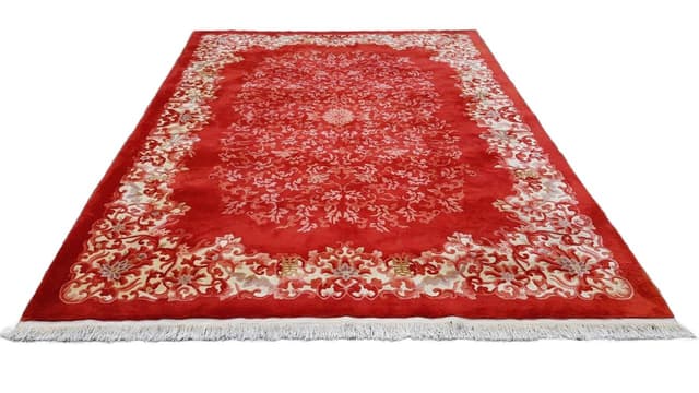 Rug Aubusson 270x390 cm, red, wool, China, 1990s - DIMENSION