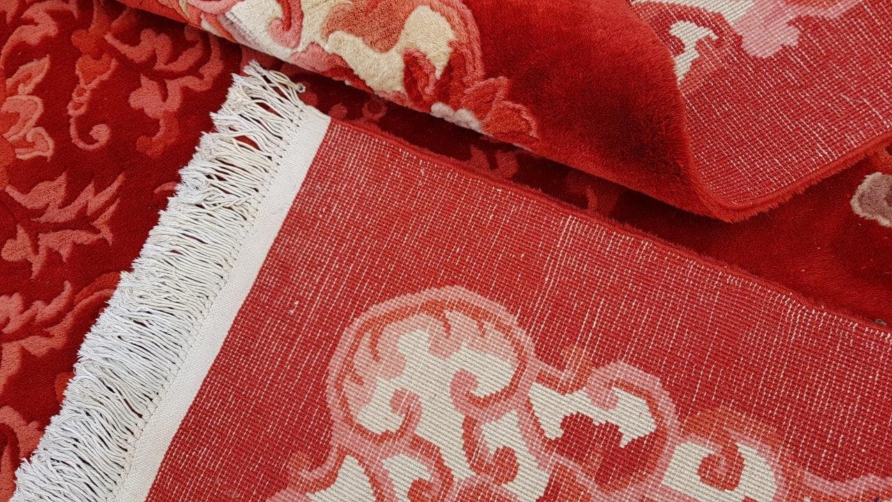 Rug Aubusson 270x390 cm, red, wool, China, 1990s - 395244