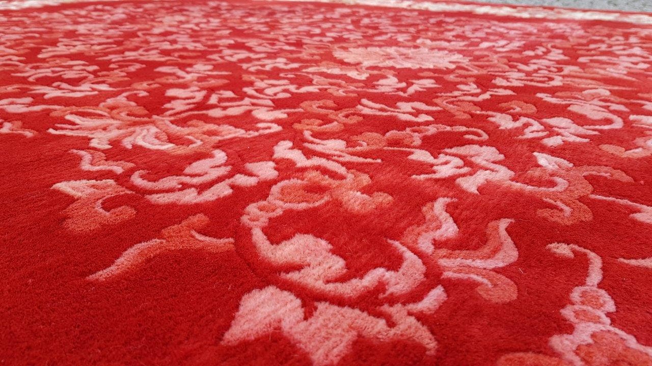 Rug Aubusson 270x390 cm, red, wool, China, 1990s - 395239