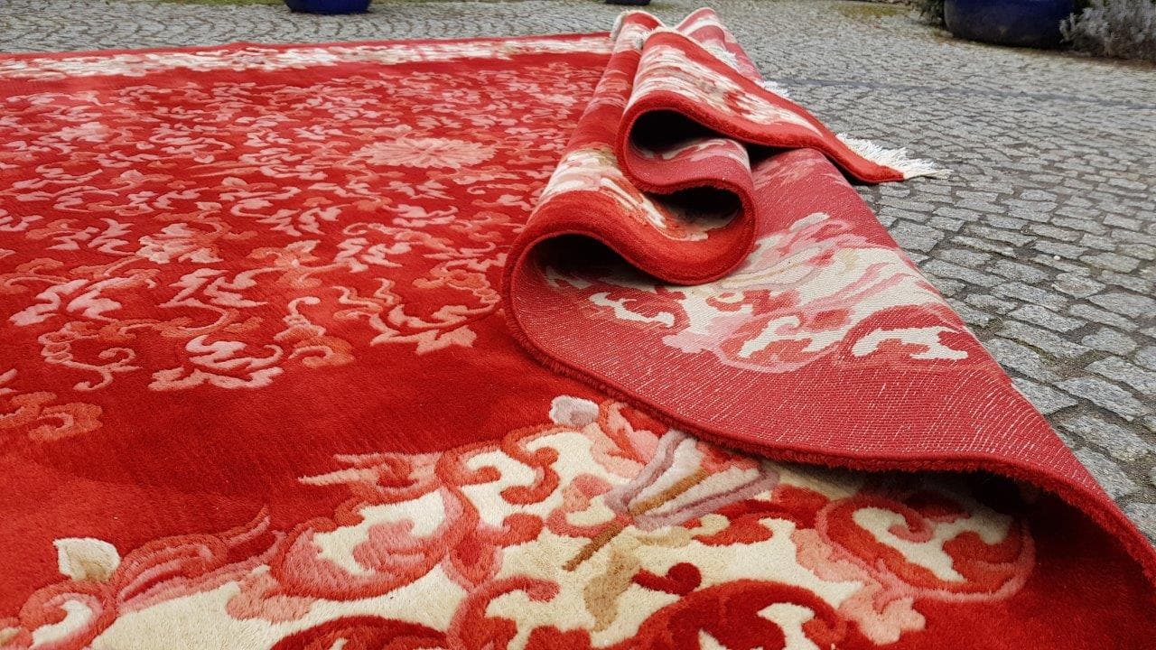 Rug Aubusson 270x390 cm, red, wool, China, 1990s - 395243