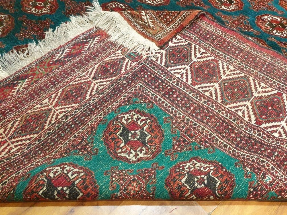 Rug Samarkand Mauri 278x415 cm, blue green red brown black white orange, wool, Afghanistan, 1960s. - 395333