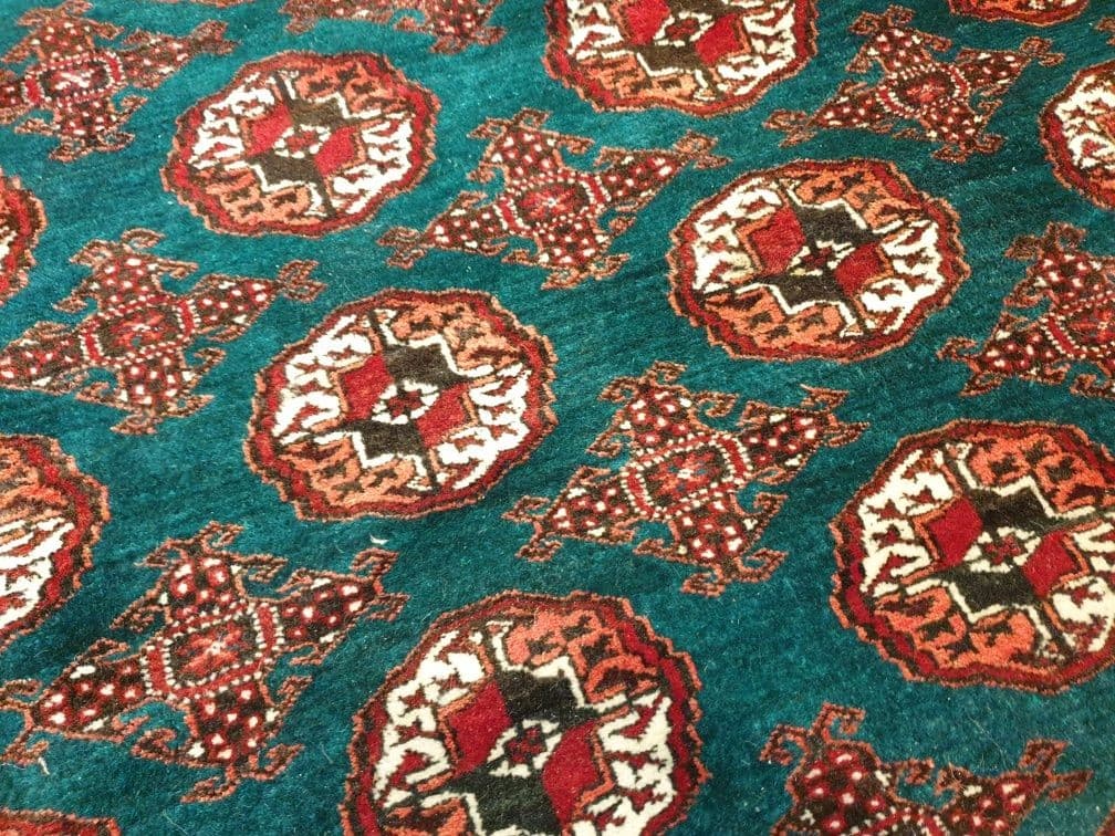 Rug Samarkand Mauri 278x415 cm, blue green red brown black white orange, wool, Afghanistan, 1960s. - 395335
