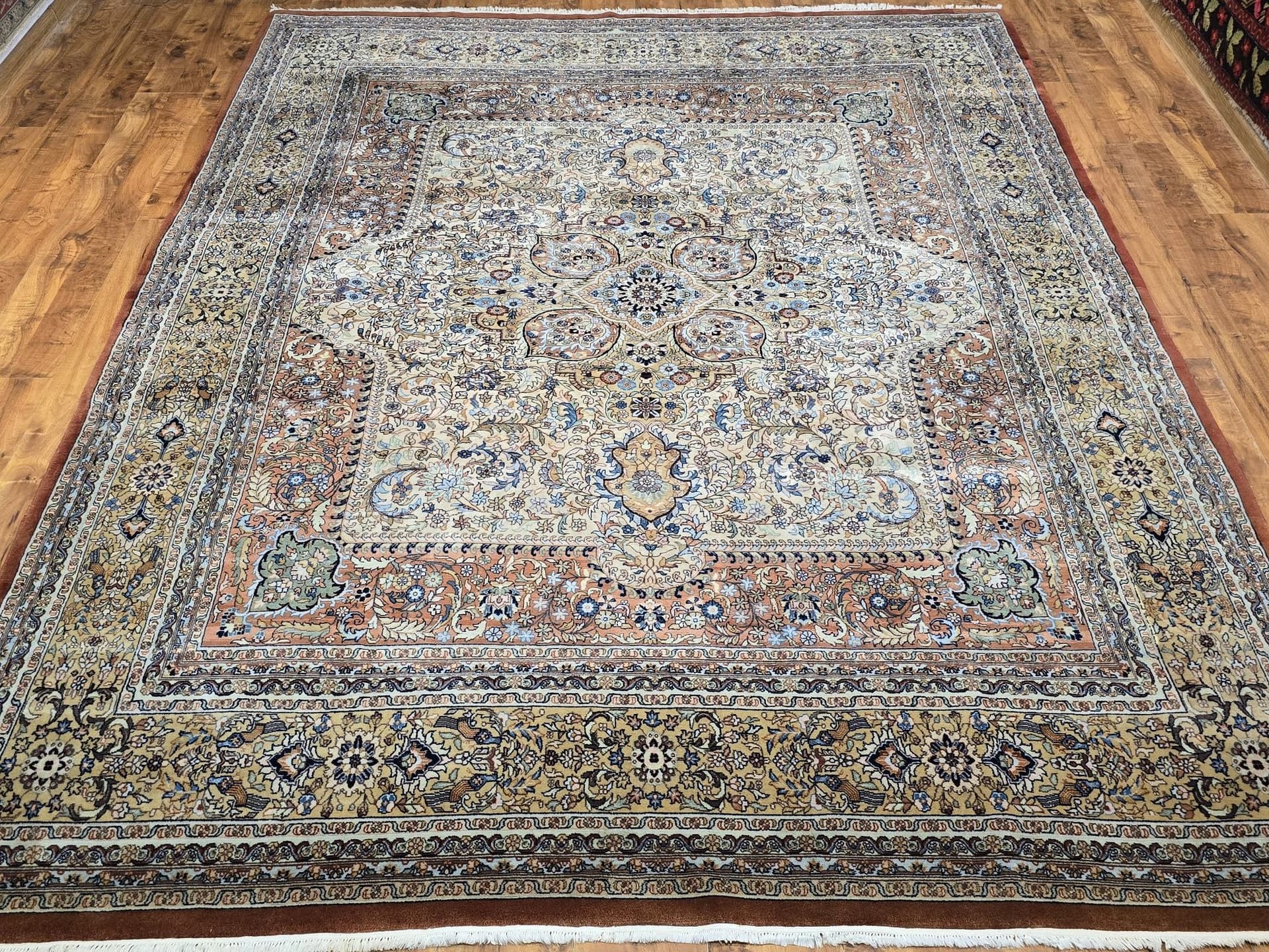 Dywan Indo Tabriz 240x315, beżowy, wełna, Indie - 395365
