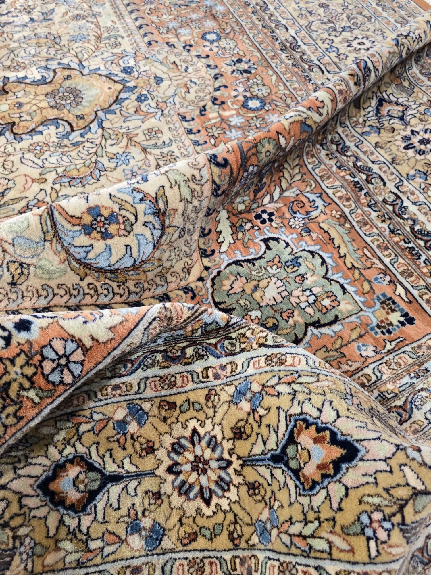 Dywan Indo Tabriz 240x315, beżowy, wełna, Indie - 395363