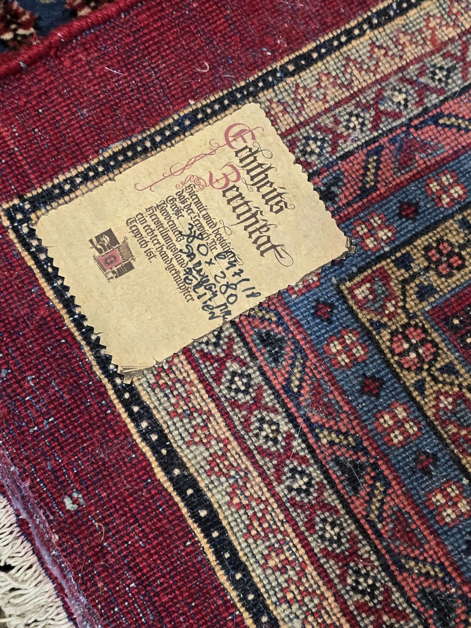 Dywan Sarough Mir Boteh 280x380 cm, niebieski, wełna, Iran, początek XX w. - 395385