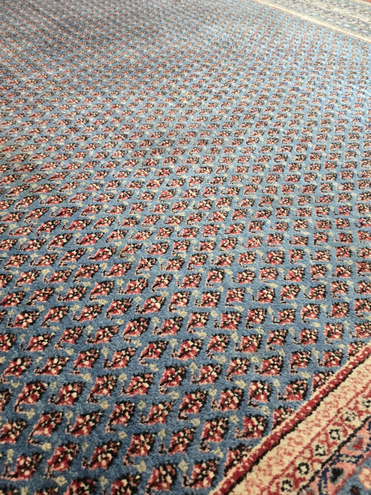 Dywan Sarough Mir Boteh 280x380 cm, niebieski, wełna, Iran, początek XX w. - 395387