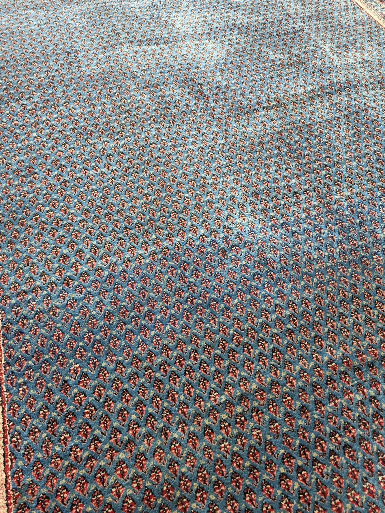 Dywan Sarough Mir Boteh 280x380 cm, niebieski, wełna, Iran, początek XX w. - 395382