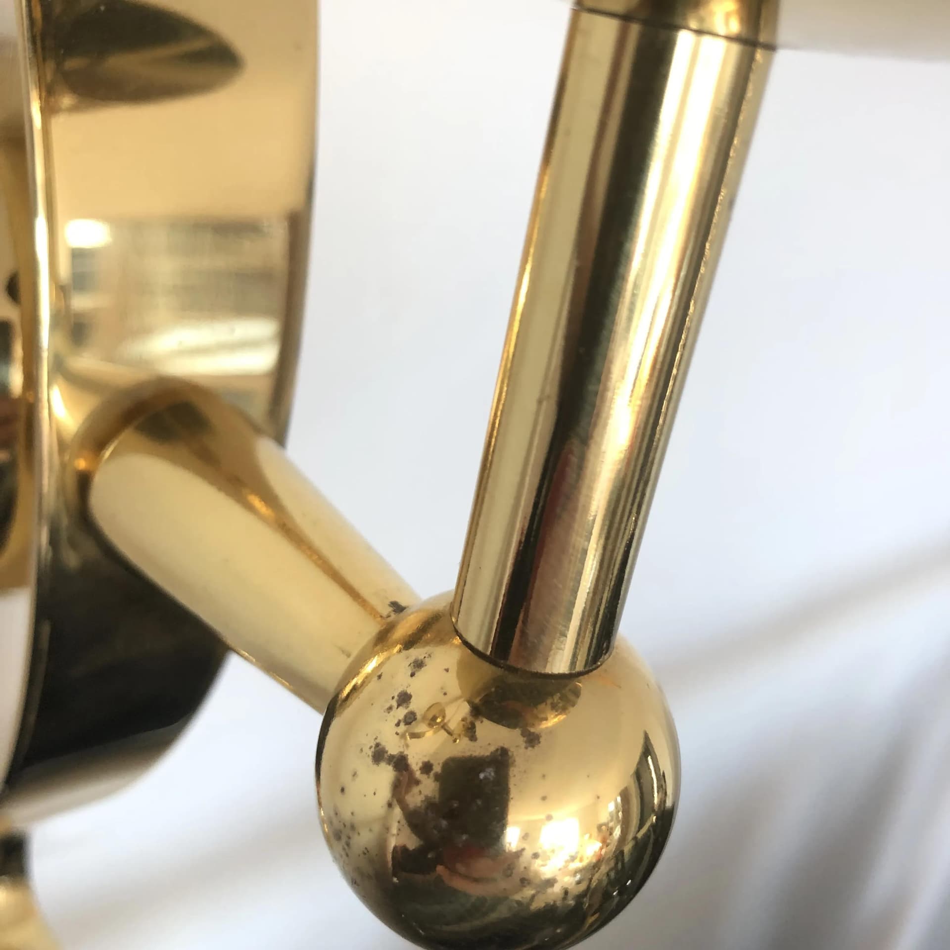 Para kinkietów, złocony mosiądz, Asmuth Leuchten, Niemcy, lata 70. - 29112