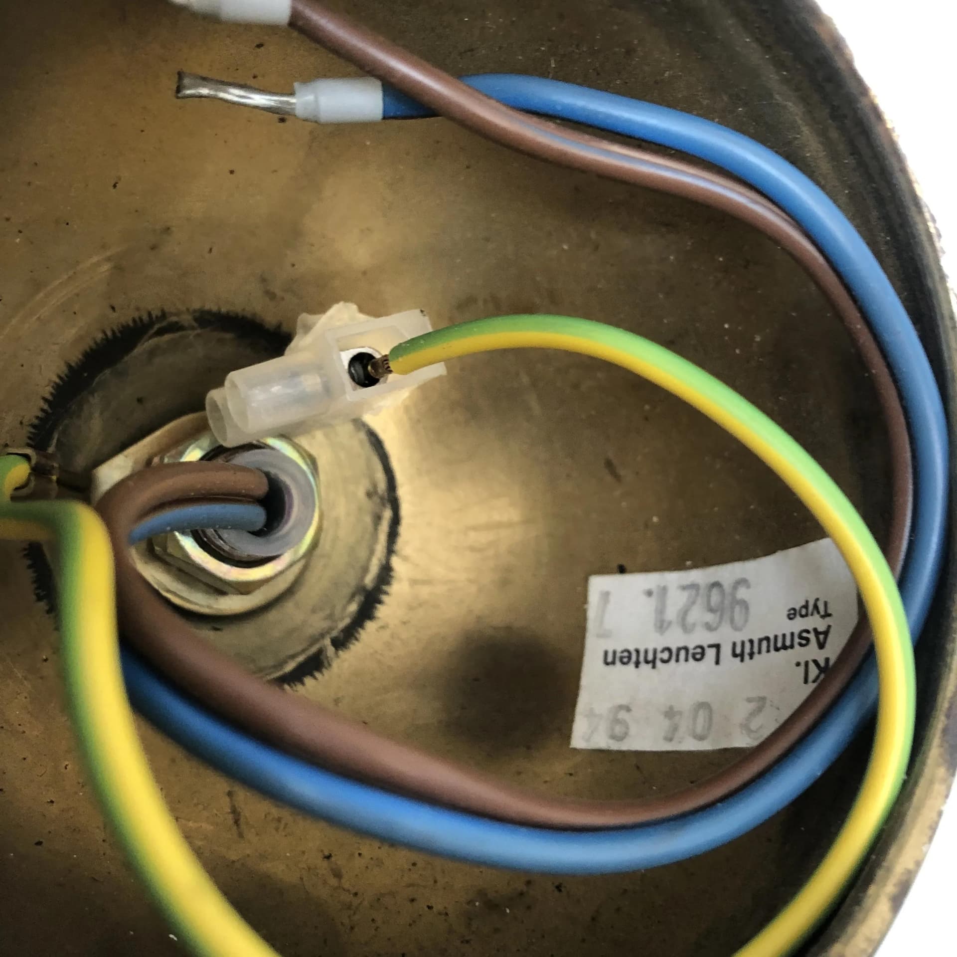 Para kinkietów, złocony mosiądz, Asmuth Leuchten, Niemcy, lata 70. - 29117