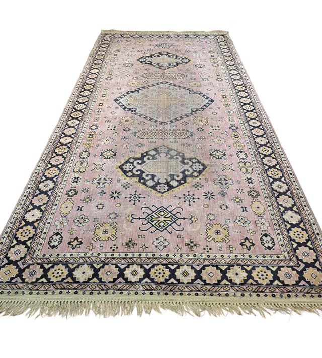 Wall tapestry, jacquard pink, cotton, Europe, 1930s - DIMENSION