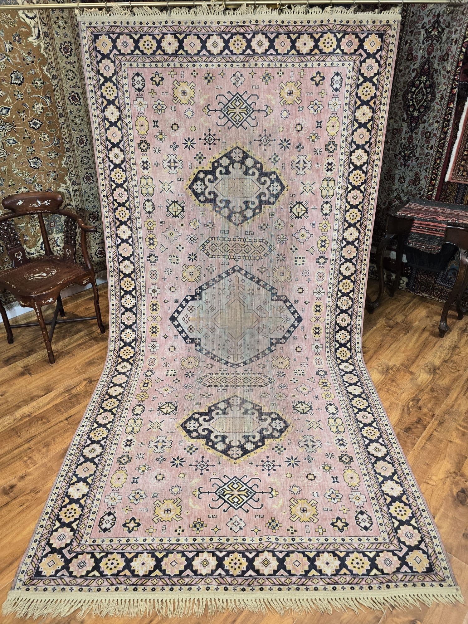 Wall tapestry, jacquard pink, cotton, Europe, 1930s - 395395