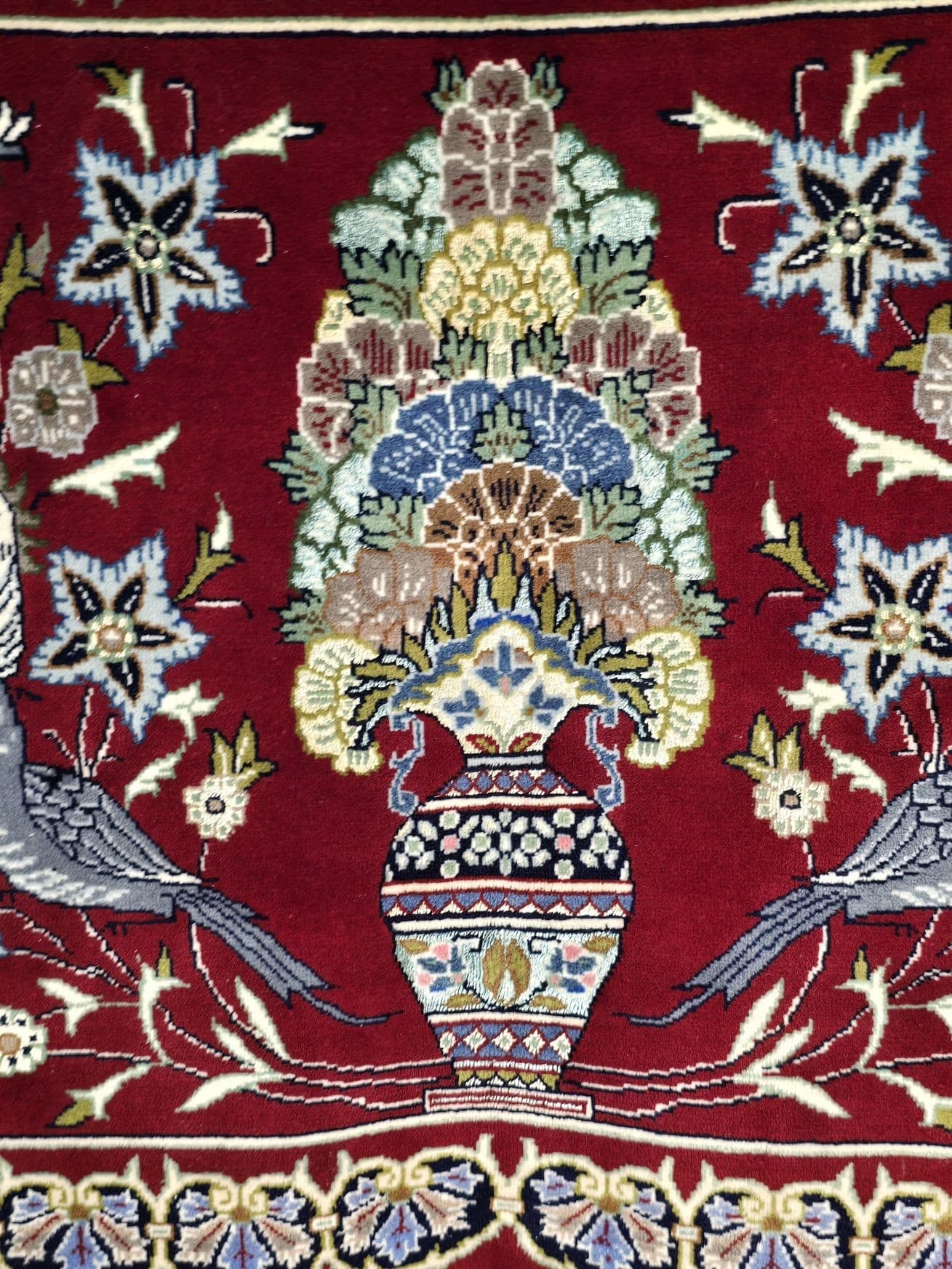 Dywan Qom Zil-os-Sultan, czerwony, wełna, Iran, początek XX w., 100x70 cm - 395442