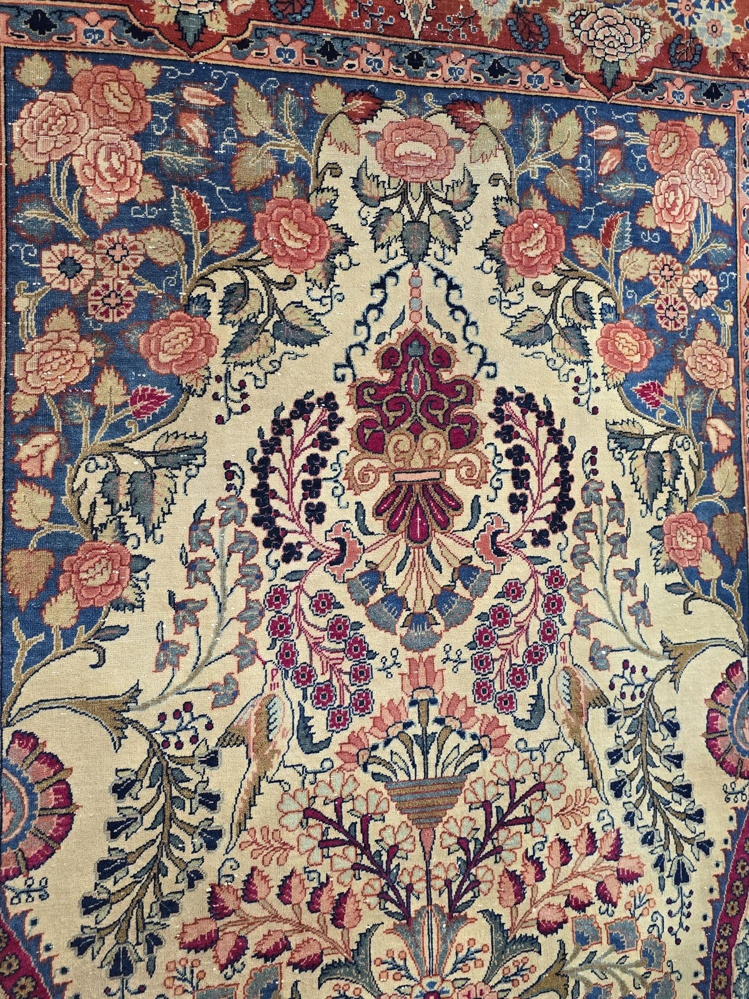 Dywan perski Isfahan, 135x210 cm, multikolor, wełna, Iran, XIX w. - 395458
