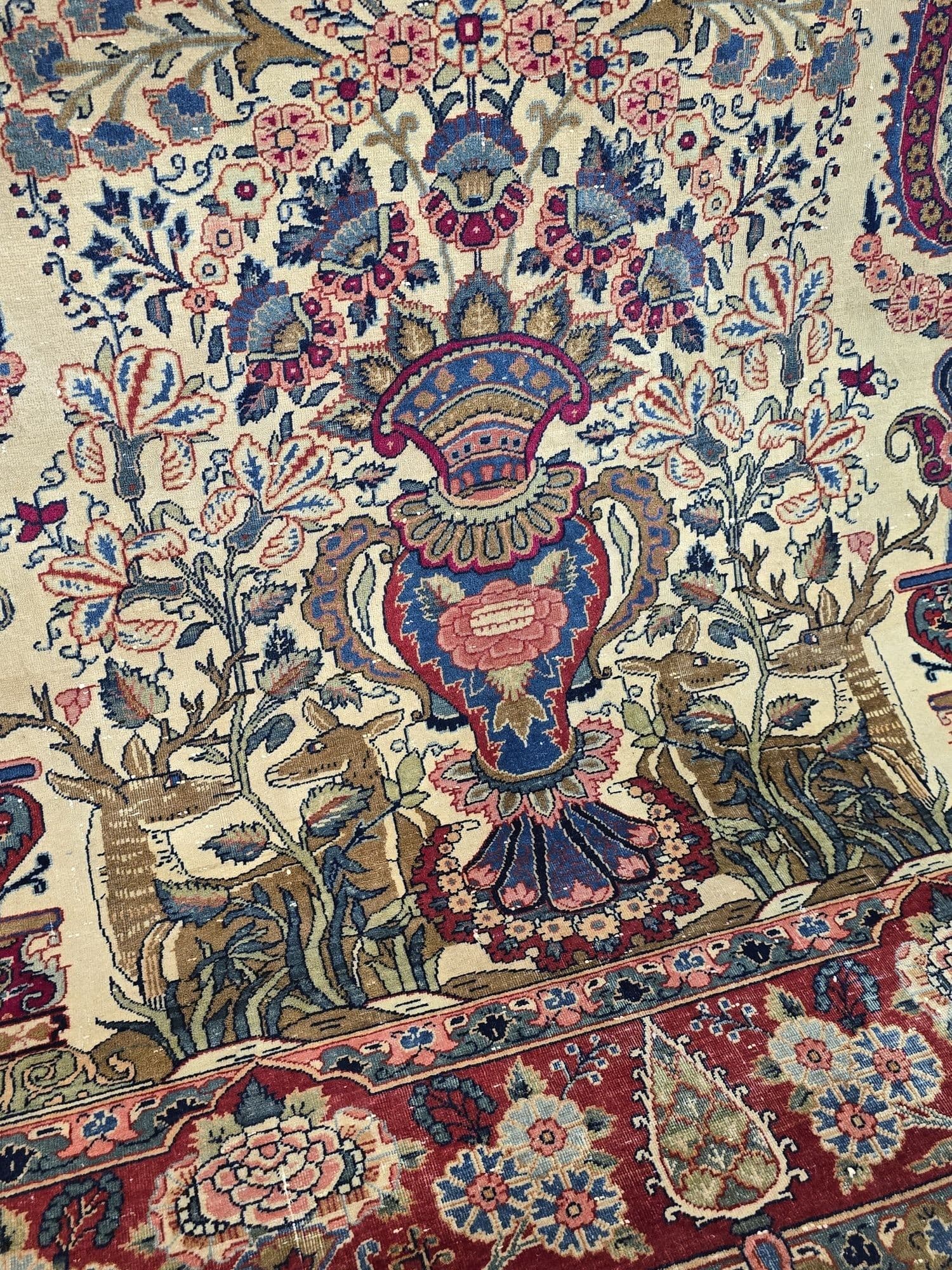 Dywan perski Isfahan, 135x210 cm, multikolor, wełna, Iran, XIX w. - 395461