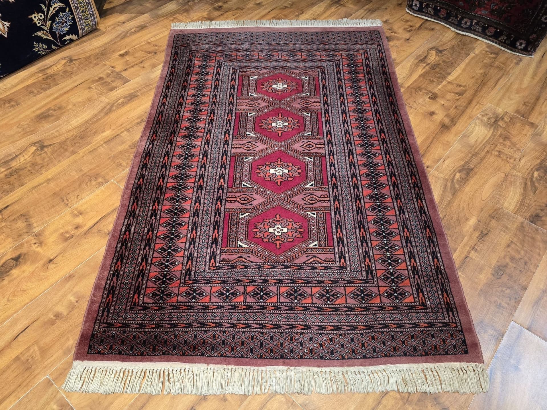 Rug Buchara, 100x155 cm, red, wool, Pakistan - 395468