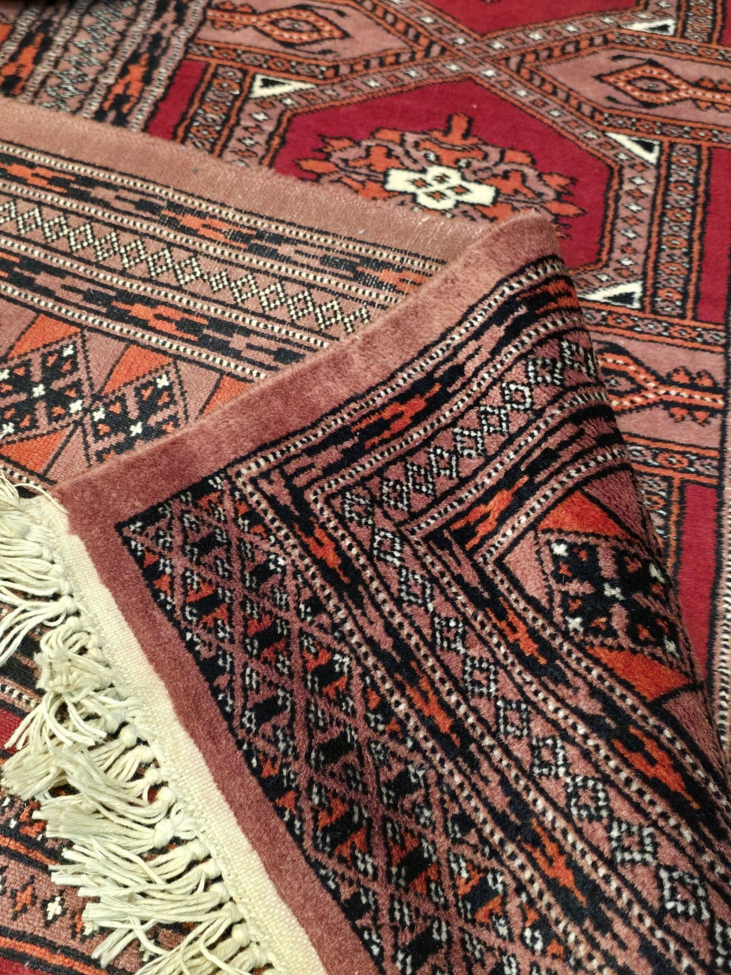 Rug Buchara, 100x155 cm, red, wool, Pakistan - 395472