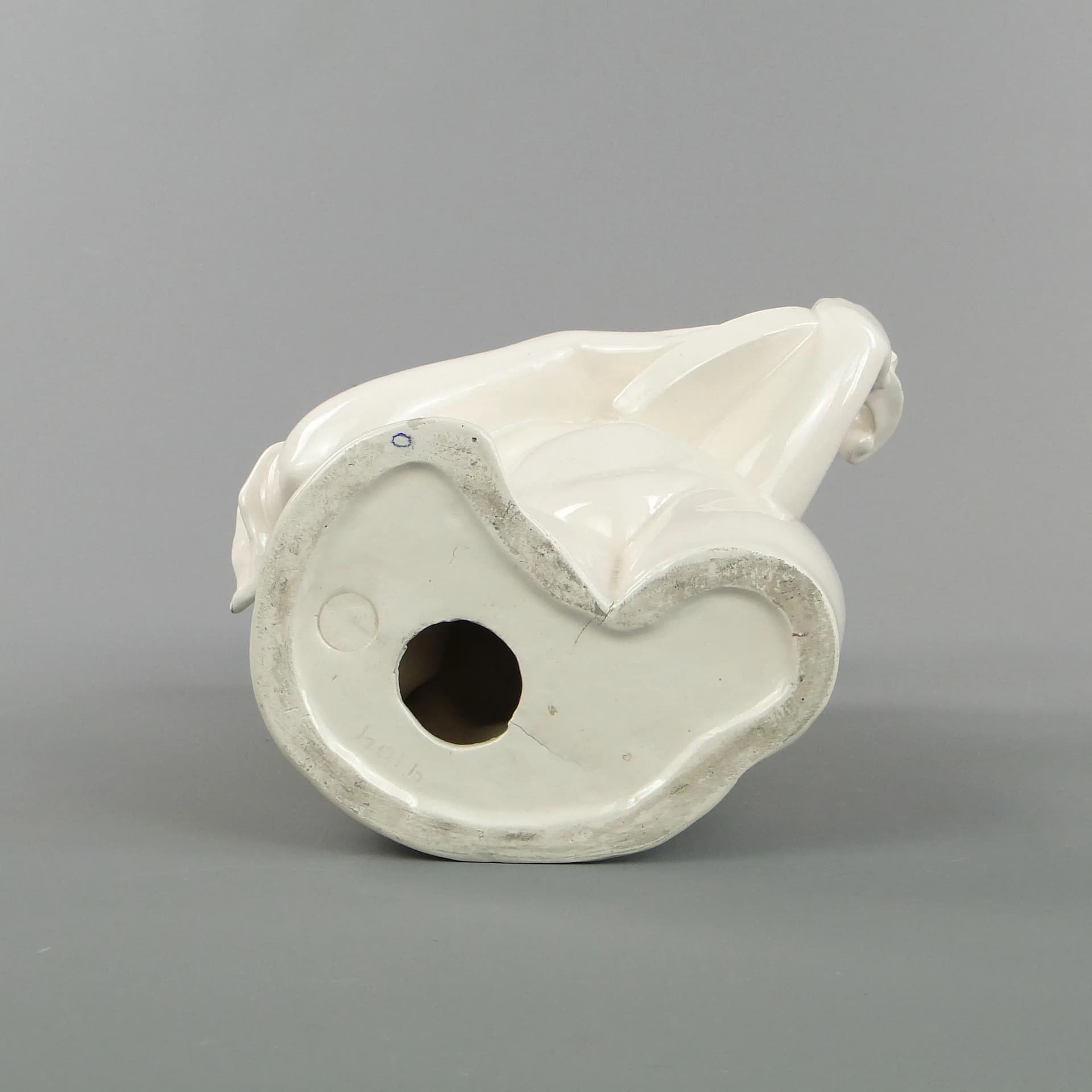 Figura Terpsychora, art déco, porcelana ivory white, Czechosłowacja, lata 30. - 29198