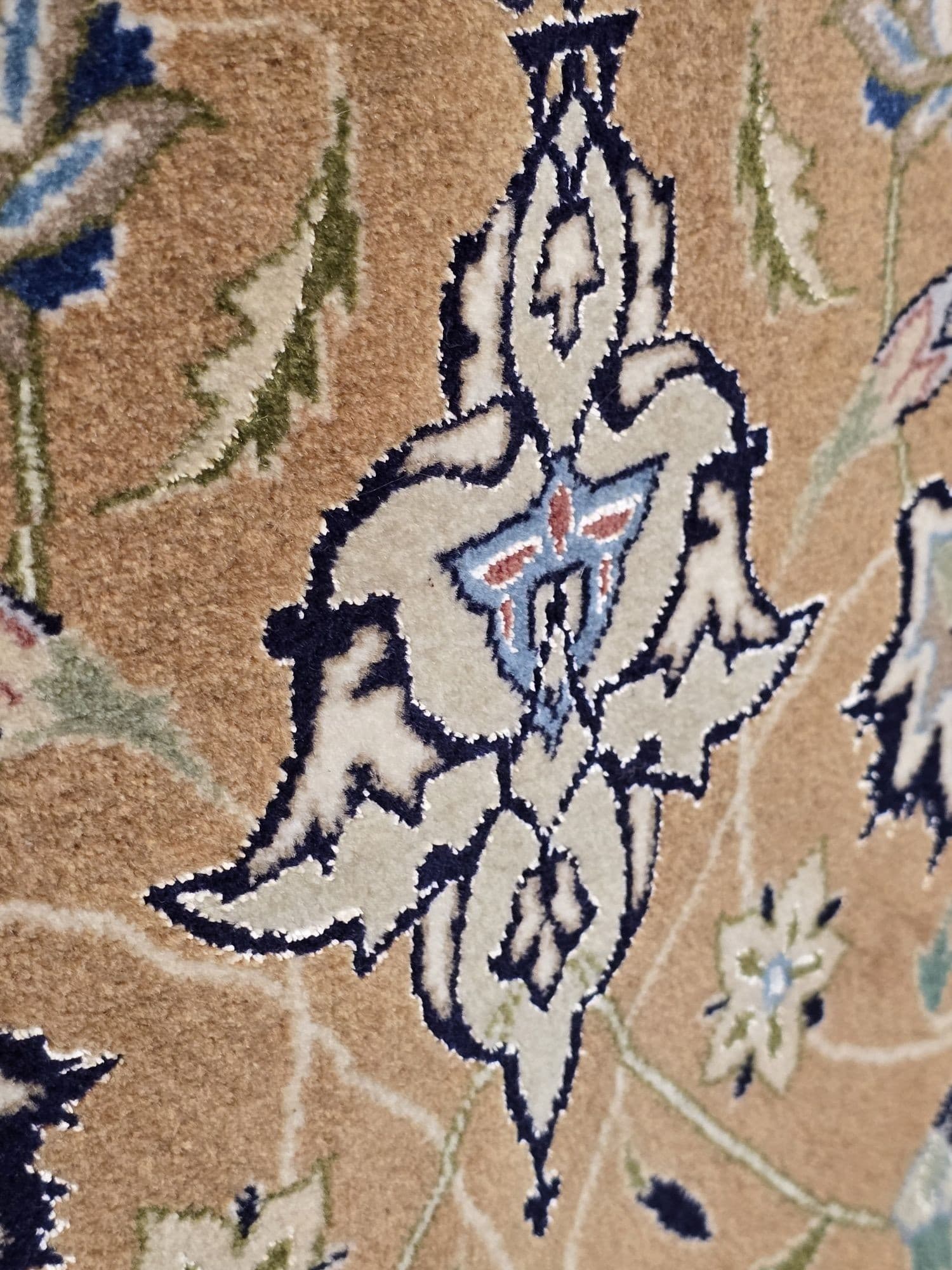 Dywan Tabriz Mahi 155x200 cm, brązowy, wełna jedwab, Iran - 395489