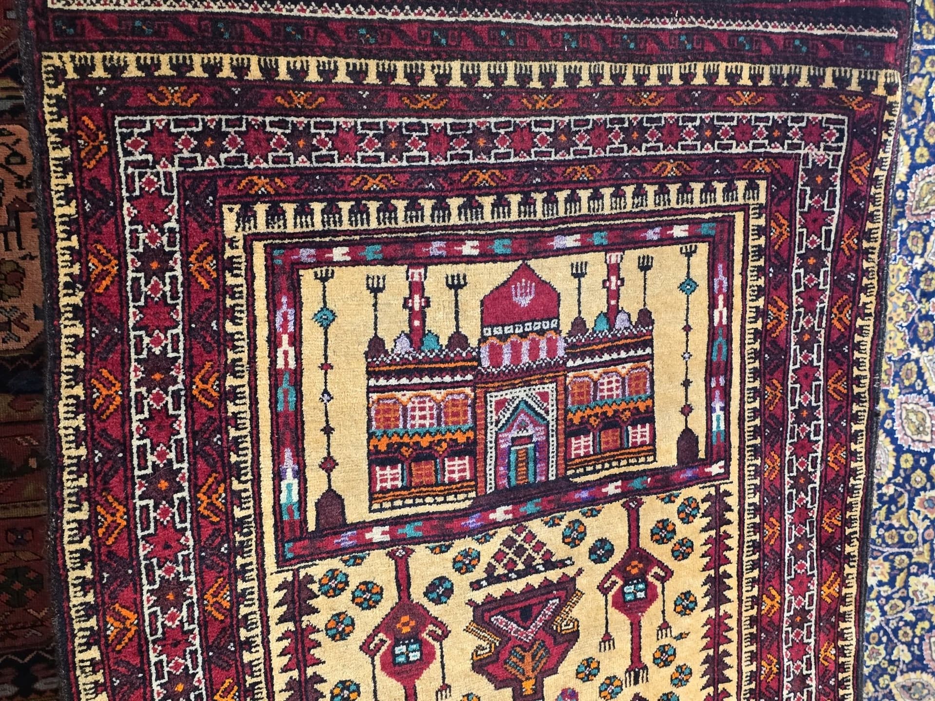 Rug Beluch, 180x93 cm, golden, wool, Iran/Afghanistan, 1990s. - 395522