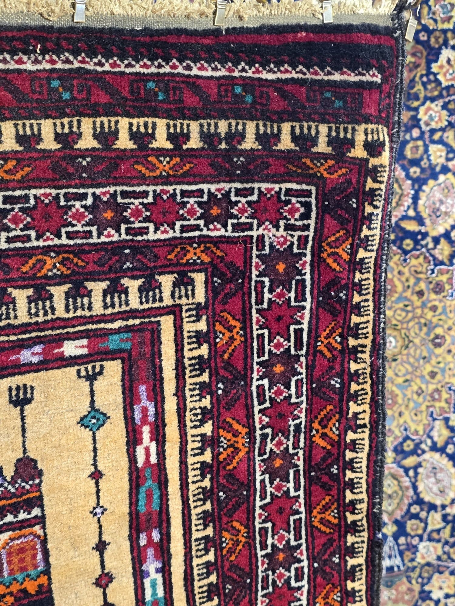 Rug Beluch, 180x93 cm, golden, wool, Iran/Afghanistan, 1990s. - 395524